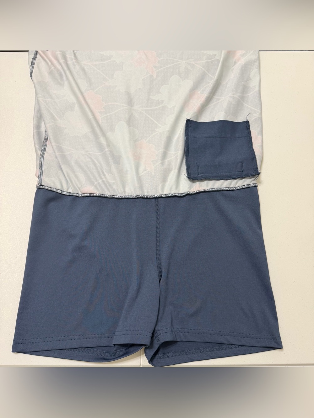 Pebble Beach Floral Golf Skort Size L Athletic Tennis Skirt Navy Blue Teal - Picture 7 of 7
